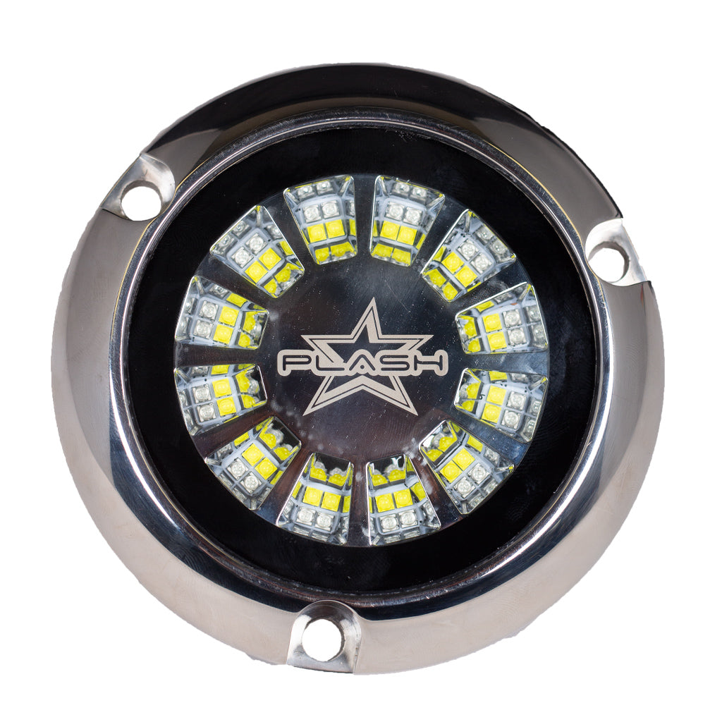 Plash - EPIK Underwater Transom Light - Blue/White, IP68, 4.1A, 51.6W (PL-UWL-EPIK-B/W-K) — Quality Boat Parts