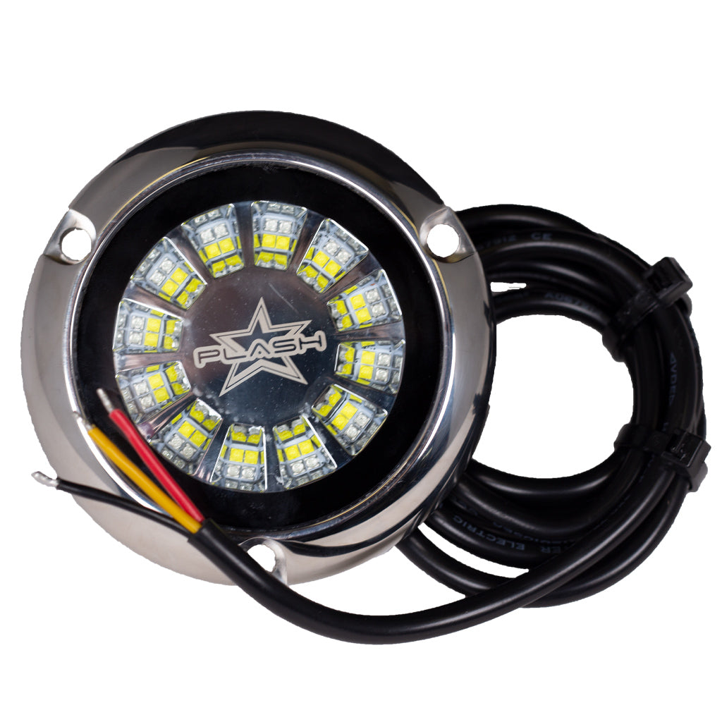 Plash - EPIK Underwater Transom Light - Blue/White, IP68, 4.1A, 51.6W (PL-UWL-EPIK-B/W-K) — Quality Boat Parts