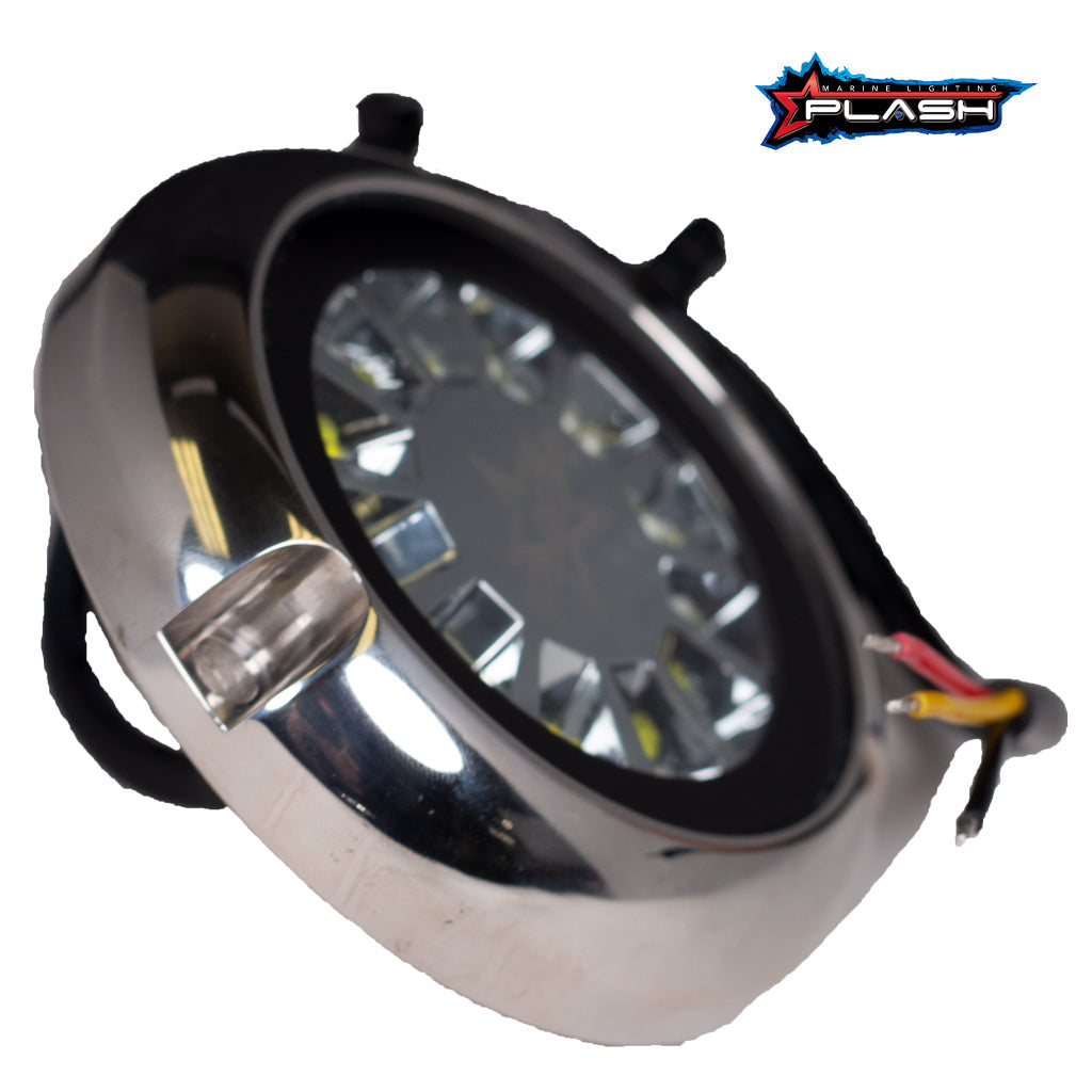 Plash - EPIK Underwater Transom Light - Blue/White, IP68, 4.1A, 51.6W (PL-UWL-EPIK-B/W-K) — Quality Boat Parts