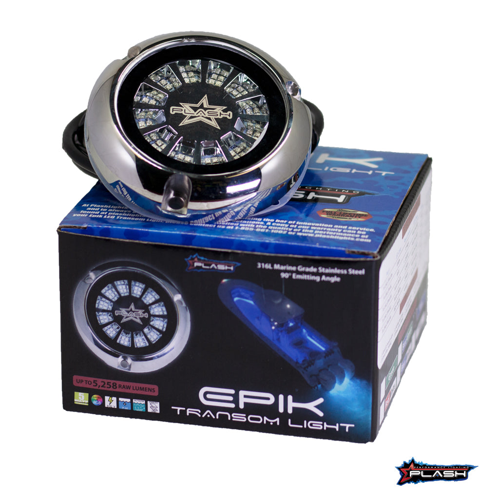 Plash - EPIK Underwater Transom Light - 51.6W, 12V, 51.6W — Quality Boat Parts