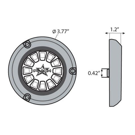 Plash - EPIK Underwater Transom Light - 51.6W, 12V, 51.6W — Quality Boat Parts