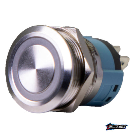 Plash - Push Button - Illuminated Switch, IP67, Stainless Steel — Quality Boat Parts