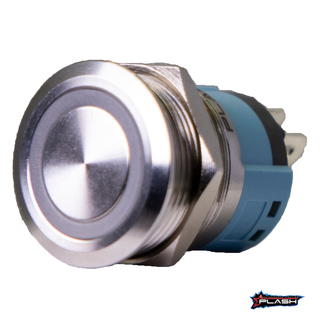 Plash - Push Button - Illuminated Switch, 15A, Red, 12V, IP67 (PL22S-M-12VR) — Quality Boat Parts