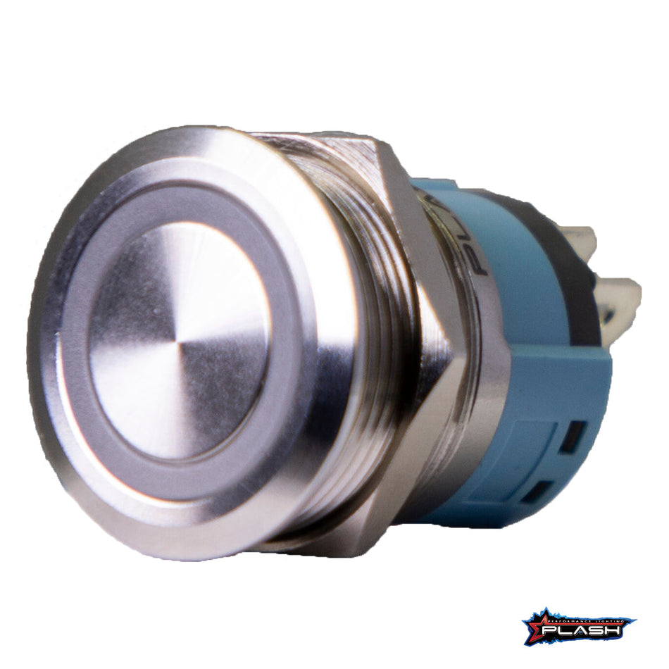 Plash - Push Button - Illuminated Switch, 15A, Red, 12V, IP67 (PL22S-M-12VR) — Quality Boat Parts