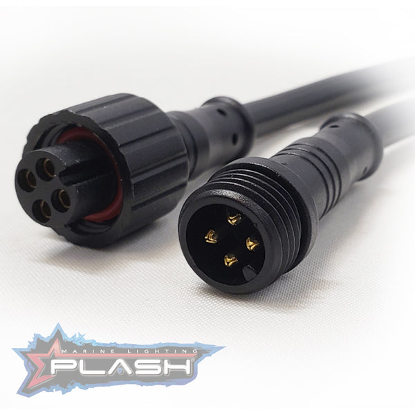 Plash - Waterproof Connector - Pigtail Kit for RGB, 4 Pin (PW-4PIN-PIGTAIL) — Quality Boat Parts