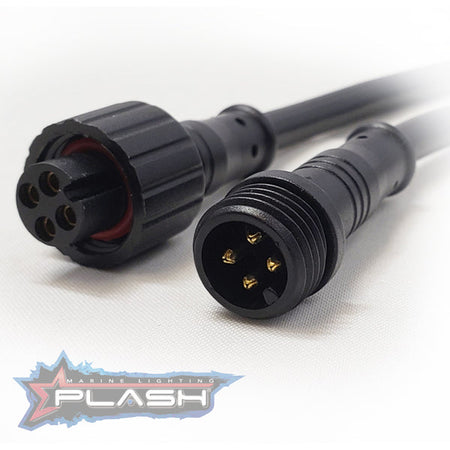 Plash - Waterproof Connector - Pigtail Kit for RGB, 4 Pin (PW-4PIN-PIGTAIL) — Quality Boat Parts