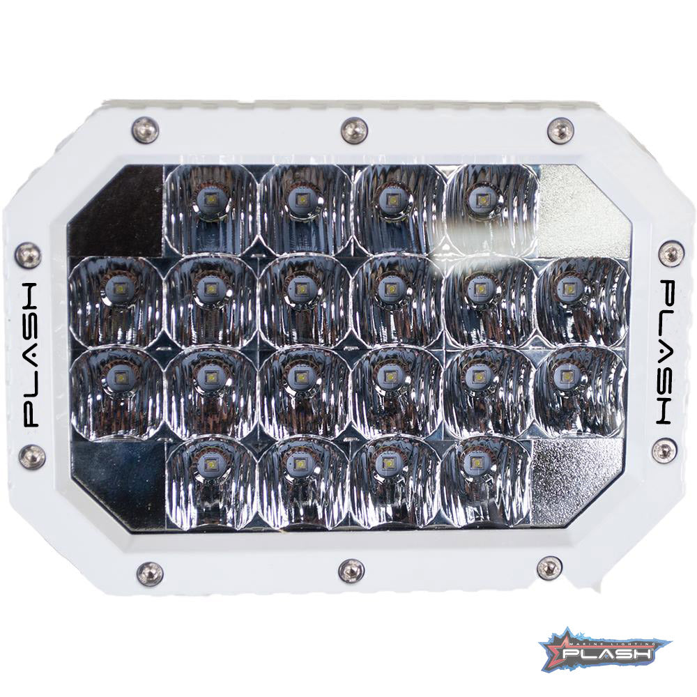 Plash - Quad LED Search Light - White, 60W, IP69K, 9-36V, 5400lm (QUAD-FL) — Quality Boat Parts