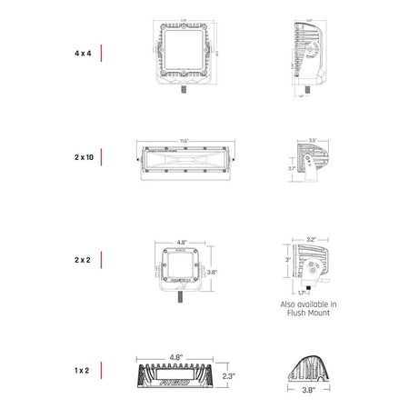 RIGID Industries - DC Scene Light - 76W, 8190Lm, 5.28A — Quality Boat Parts