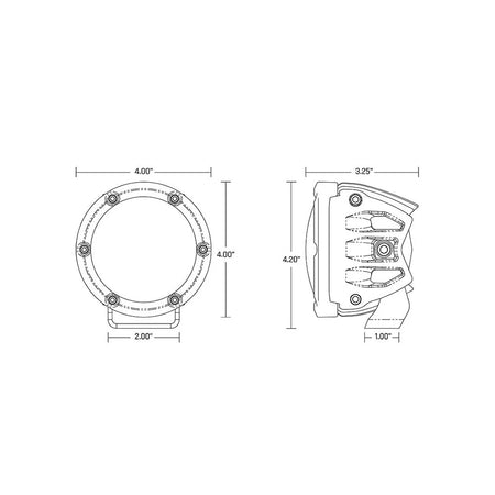 RIGID Industries - 360 Series Pro Lens - Amber, 9-36V, IP68, 50,000h, 28W — Quality Boat Parts