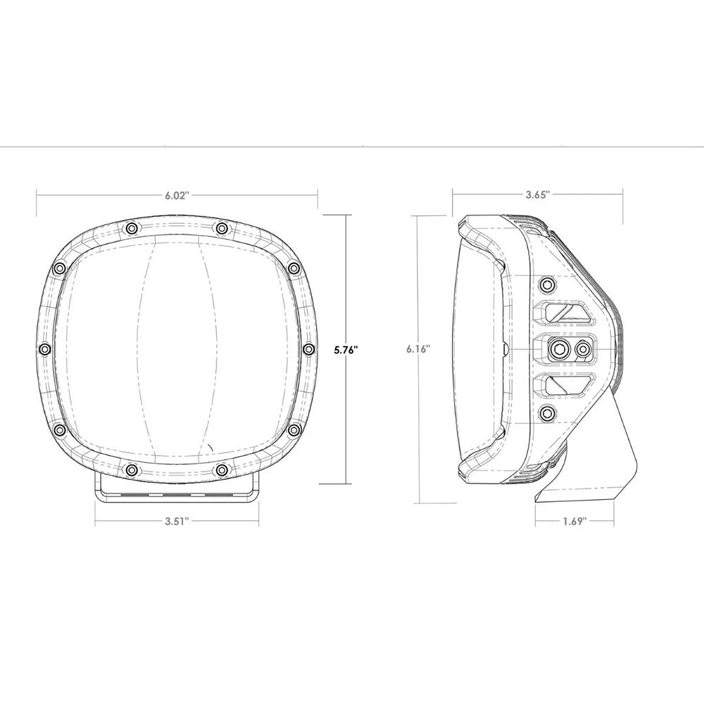 RIGID Industries - Adapt XP Lens - 9-36V, 50,000h, IP68, 104W — Quality Boat Parts