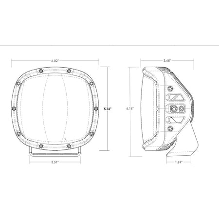 RIGID Industries - Adapt XP Lens - 9-36V, 50,000h, IP68, 104W — Quality Boat Parts