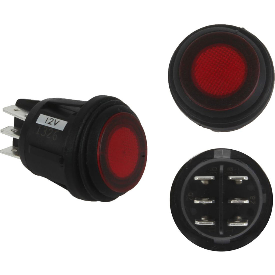 RIGID Industries - 3 Position Rocker Switch - Red — Quality Boat Parts
