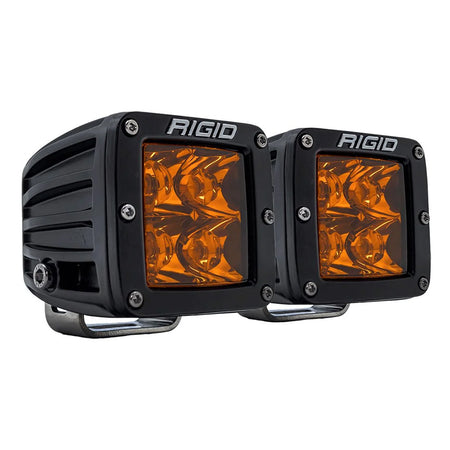 RIGID Industries - D-Series Spot w/ Amber Pro Lens - Pair — Quality Boat Parts