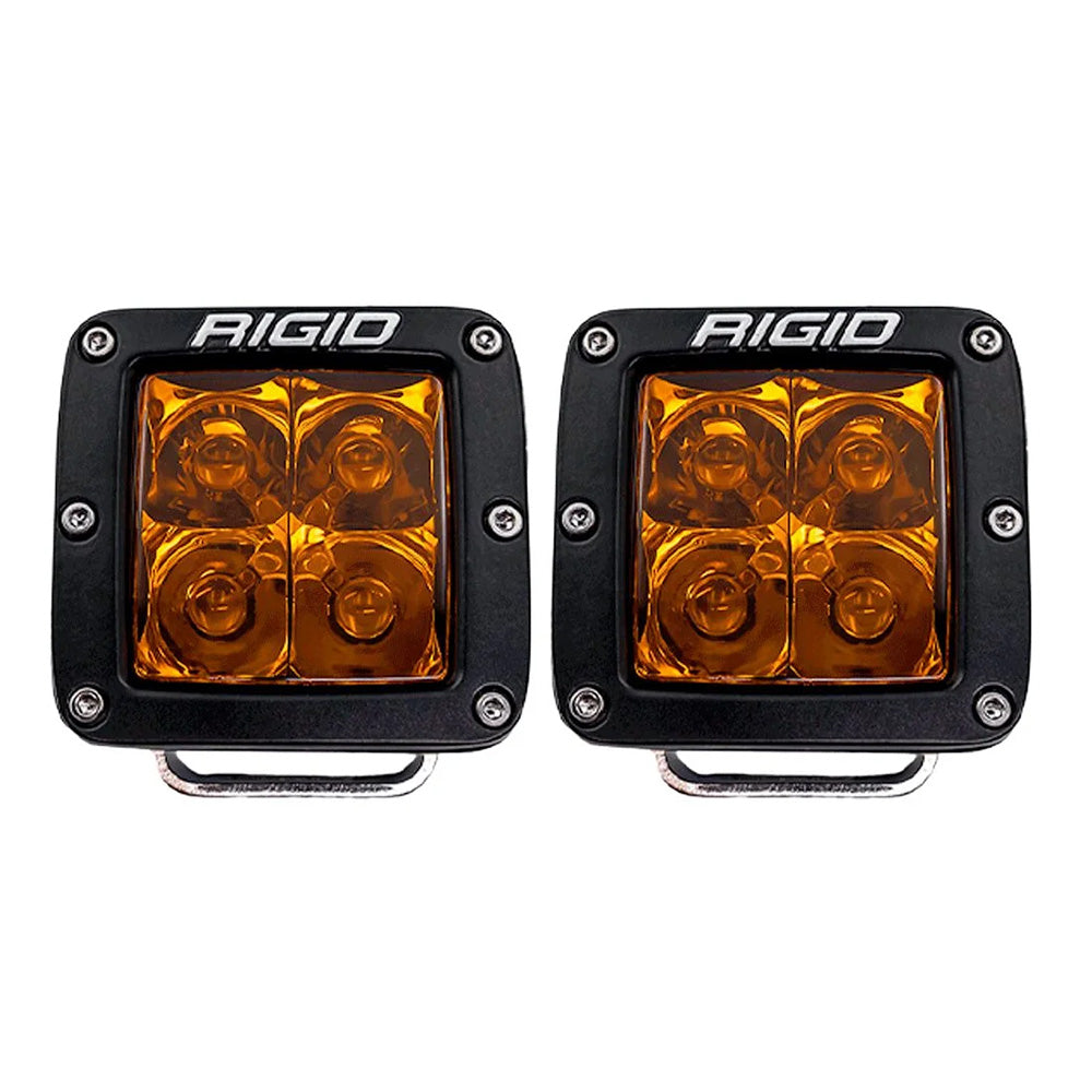 RIGID Industries - D-Series Spot w/ Amber Pro Lens - Pair — Quality Boat Parts