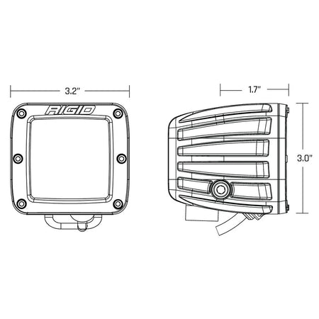 RIGID Industries - D-Series Spot w/ Amber Pro Lens - Pair — Quality Boat Parts