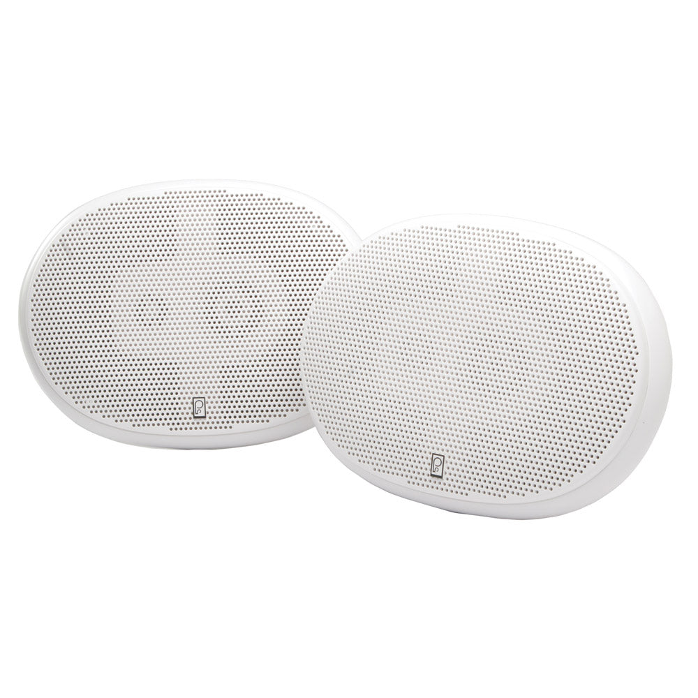 Poly-Planar - 6" x 9" Premium Oval Marine Speakers - (Pair) White — Quality Boat Parts