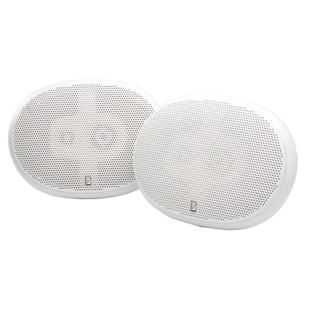 Poly-Planar - 6" x 9" Premium Oval Marine Speakers - (Pair) White — Quality Boat Parts