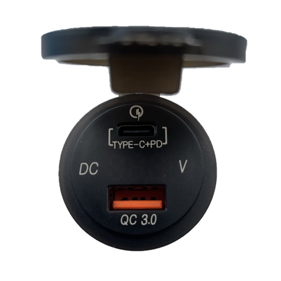 Poly-Planar - Panel Mount USB Charging Ports - 12V — Quality Boat Parts