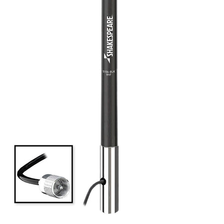 Shakespeare - VHF 5104 Black Antenna Classic with 15' RG-58 Cable — Quality Boat Parts
