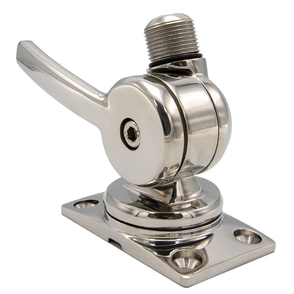 Shakespeare - 6187 Sleek & Compact Stainless Steel Rotatable 4-Way Ratchet Mount — Quality Boat Parts