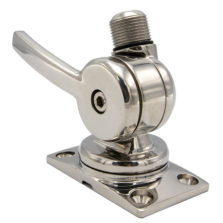 Shakespeare - 6187 Sleek & Compact Stainless Steel Rotatable 4-Way Ratchet Mount — Quality Boat Parts