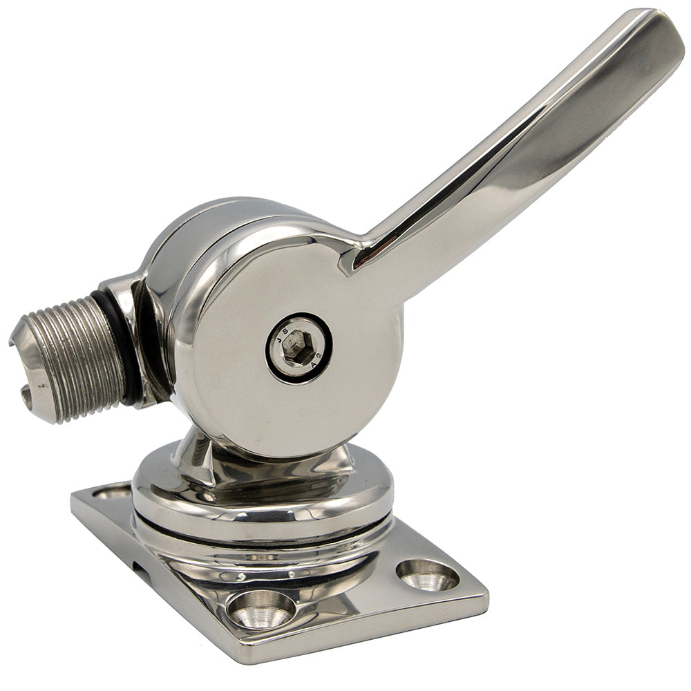 Shakespeare - 6187 Sleek & Compact Stainless Steel Rotatable 4-Way Ratchet Mount — Quality Boat Parts