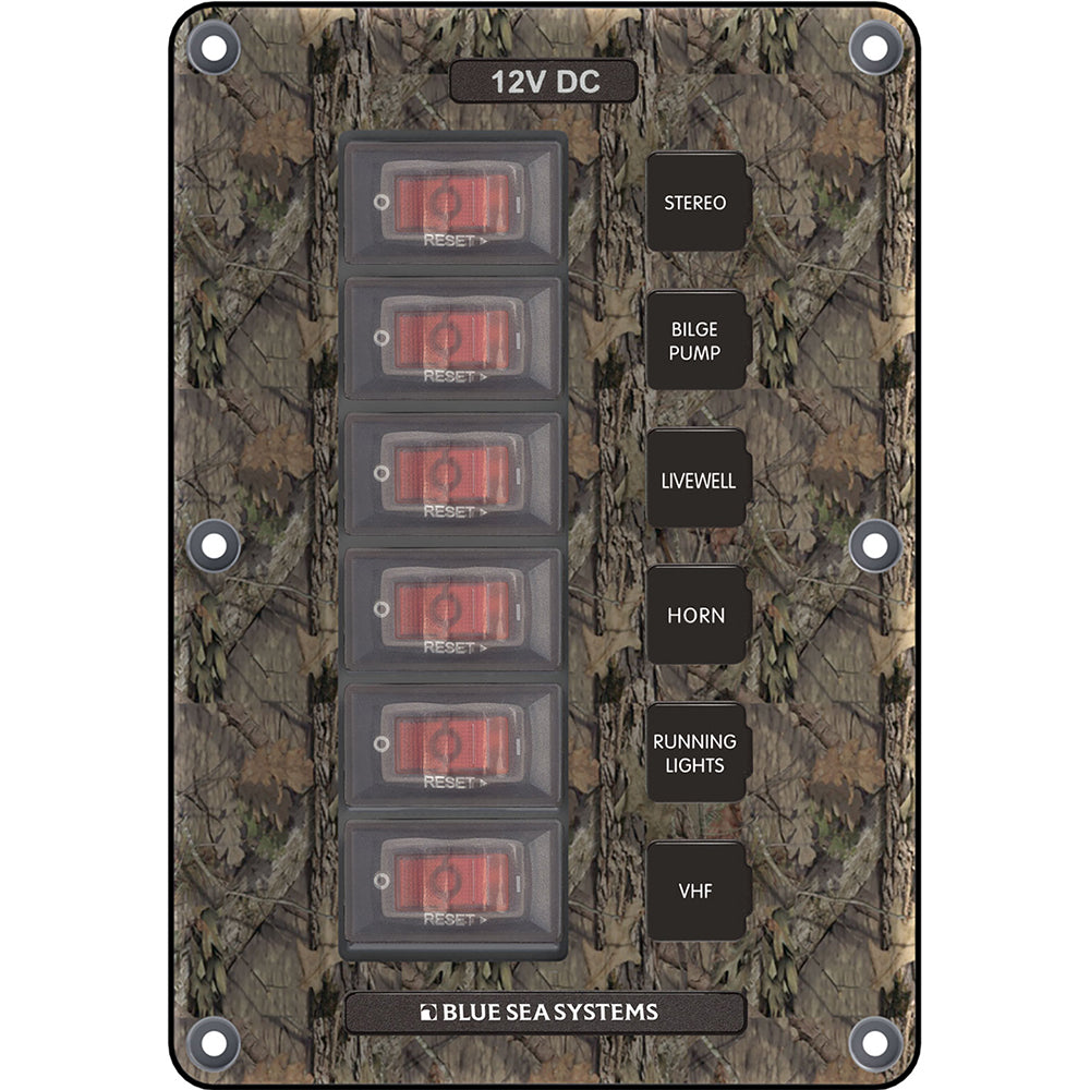 Blue Sea Systems - Circuit Breaker Switch Panel - Gray, 12V, 15A — Quality Boat Parts
