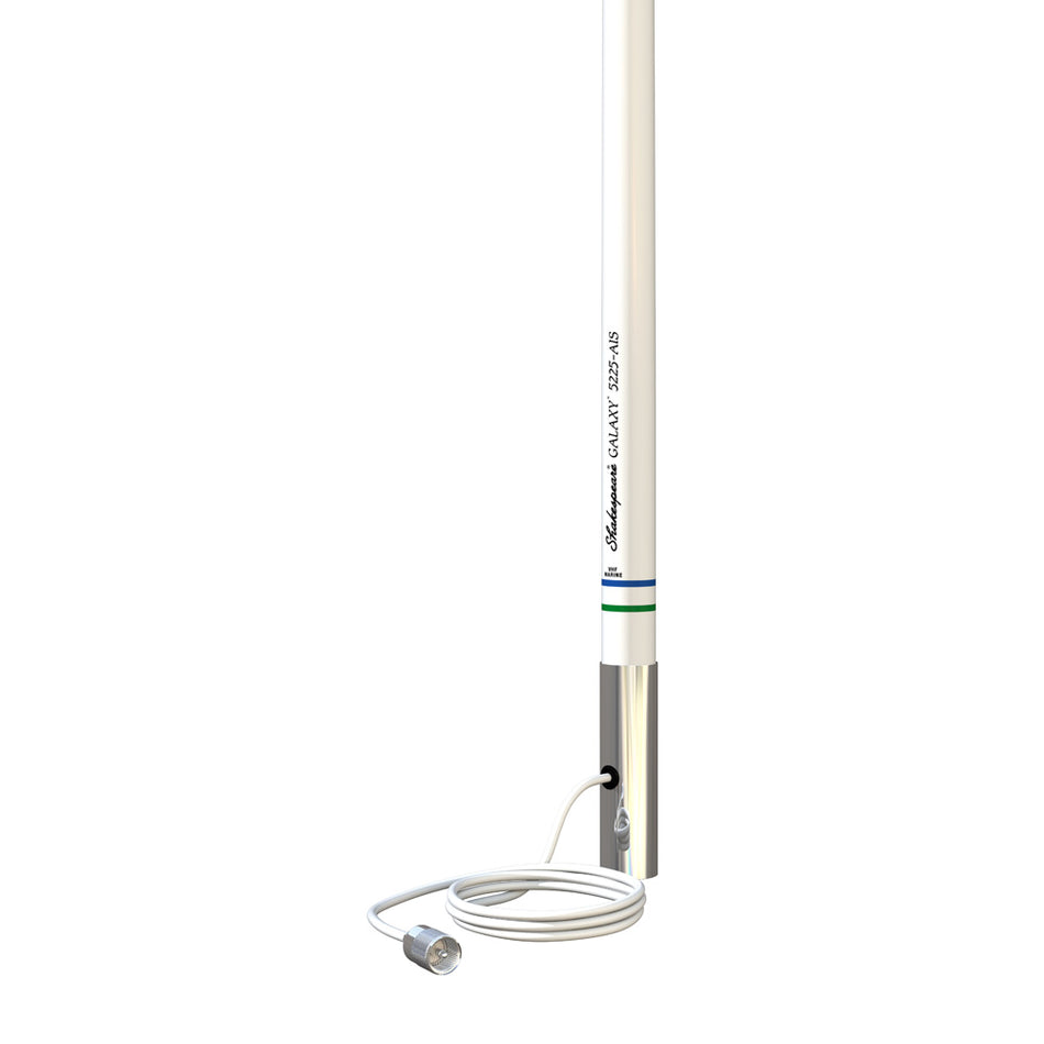 Shakespeare - AIS 8' Galaxy Antenna - VHF/AIS - 6dB Stainless Steel Ferrule — Quality Boat Parts