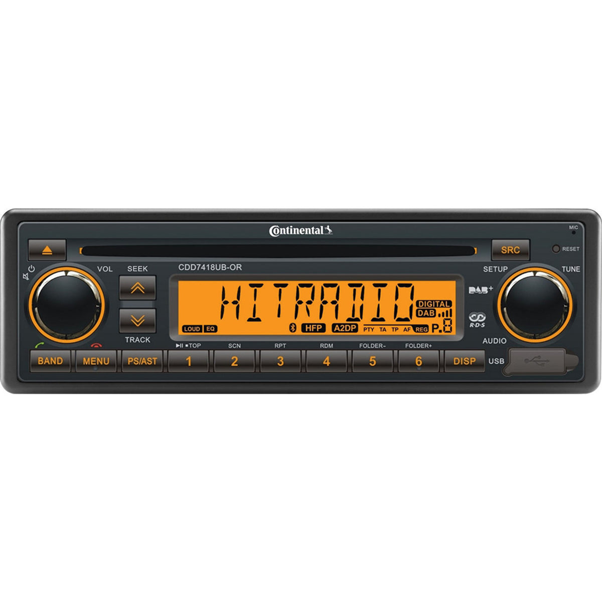 Continental - AM-FM Radio - w/CD/AM/FM/BT/USB, Harness Included, 12V, 164W (CDD7418UB-ORK) — Quality Boat Parts