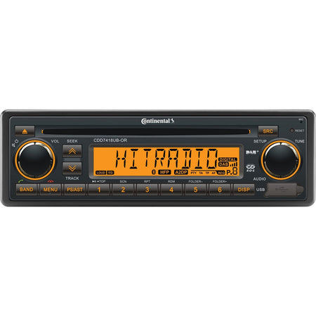 Continental - AM-FM Radio - w/CD/AM/FM/BT/USB, Harness Included, 12V, 164W (CDD7418UB-ORK) — Quality Boat Parts