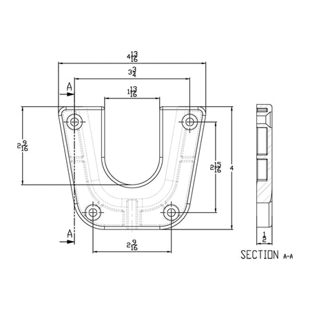 TACO - Stainless Steel Mounting Bracket f/Side Mount Table Pedestal — Quality Boat Parts