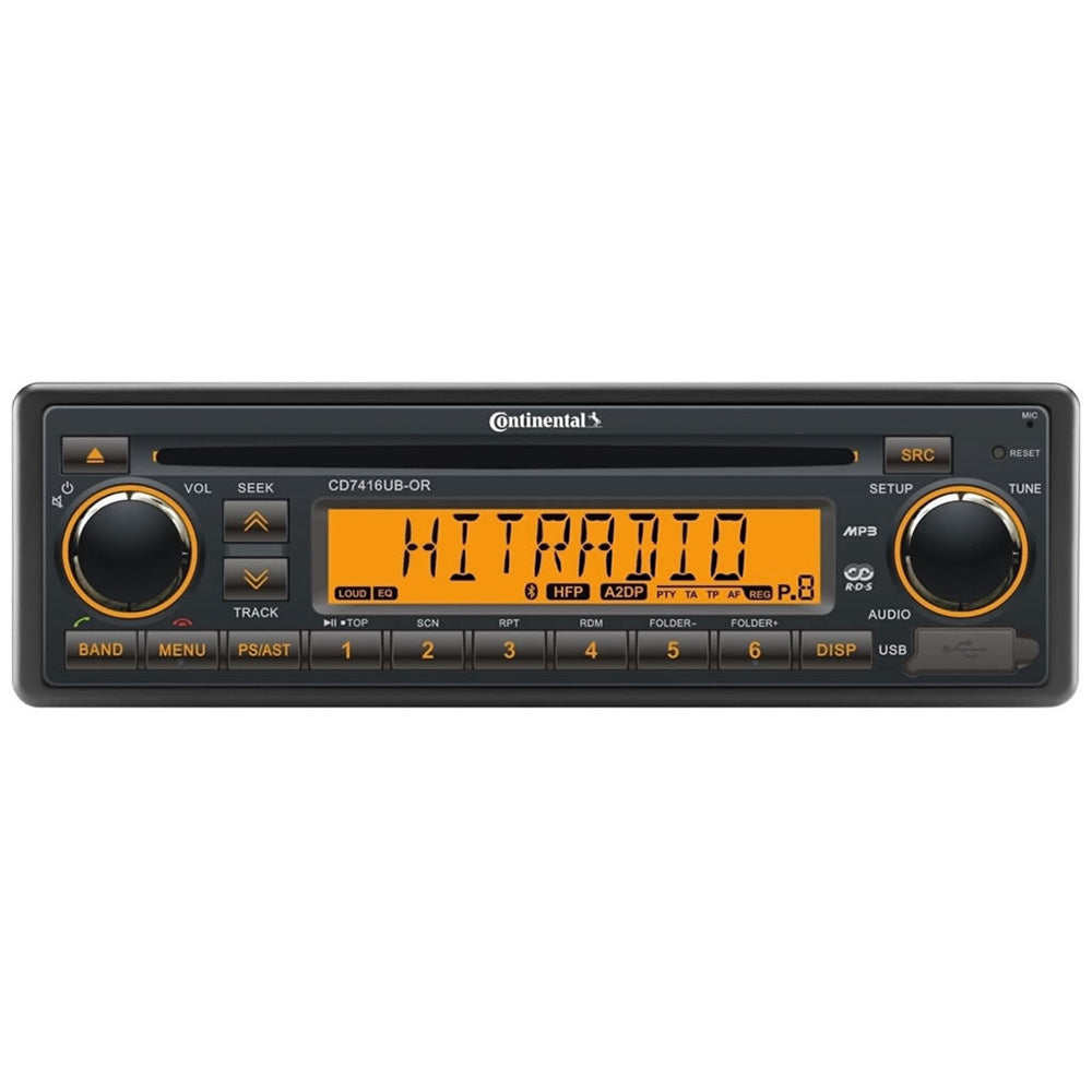 Continental - Stereo with CD/AM/FM/BT/USB - 12V, 164W (CD7416UB-OR) — Quality Boat Parts