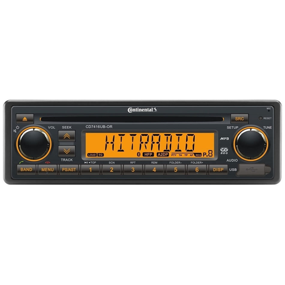 Continental - Stereo with CD/AM/FM/BT/USB - 12V, 164W (CD7416UB-OR) — Quality Boat Parts
