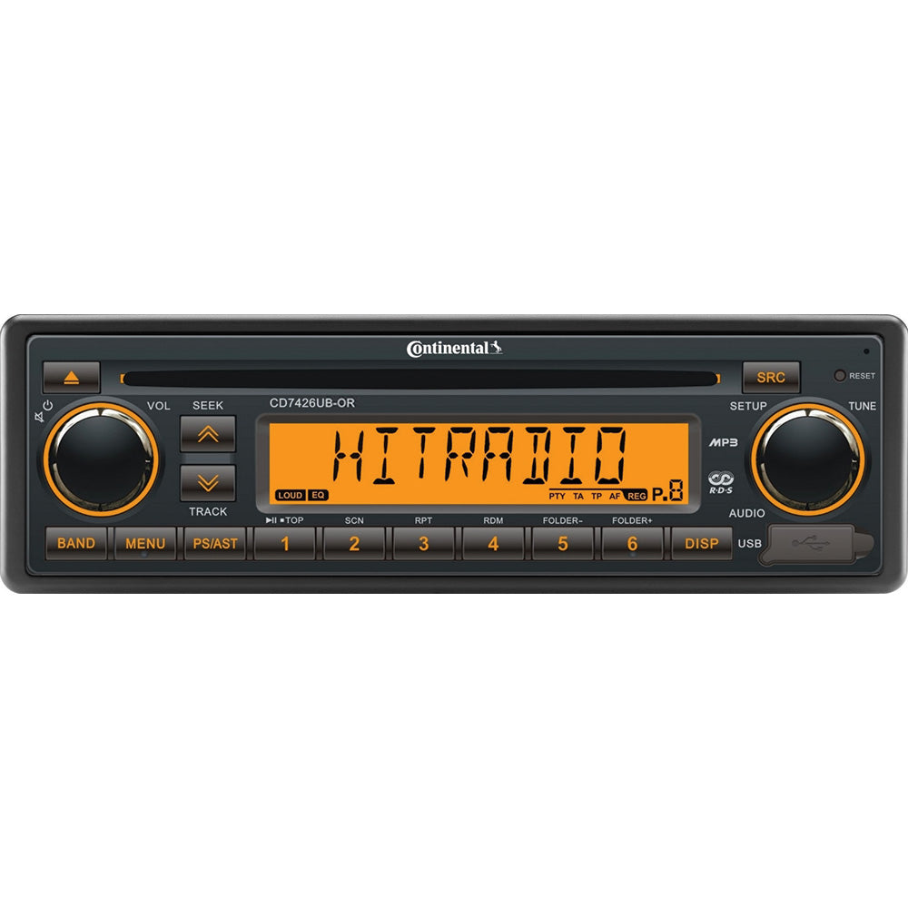 Continental - Stereo w/CD/AM/FM/BT/USB - 24V (CD7426UB-OR) — Quality Boat Parts