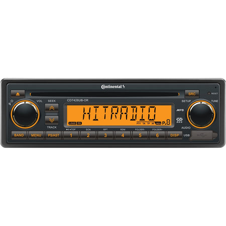 Continental - Stereo w/CD/AM/FM/BT/USB - 24V (CD7426UB-OR) — Quality Boat Parts