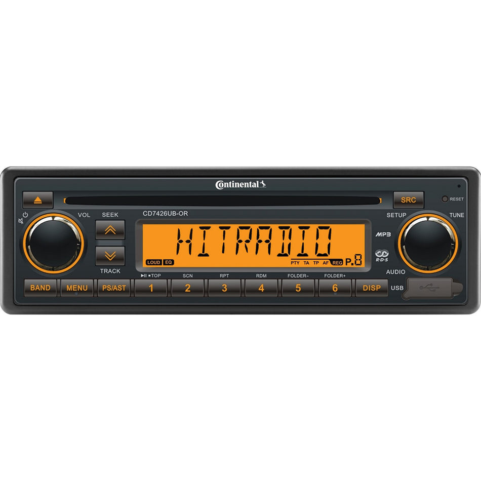 Continental - Stereo w/CD/AM/FM/BT/USB - 24V (CD7426UB-OR) — Quality Boat Parts