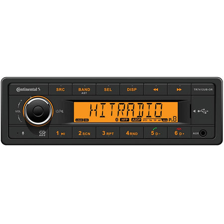 Continental - Stereo w/ AM/FM/BT/USB - Harness Included - 12V — Quality Boat Parts