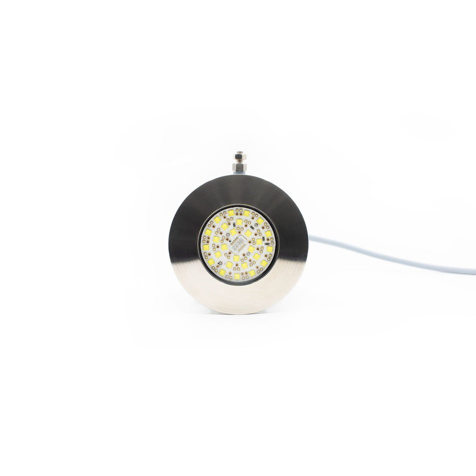 UWL - QTS 100 High Voltage Underwater Light - GRP, Titanium, Flush Mount, 25000Lm — Quality Boat Parts