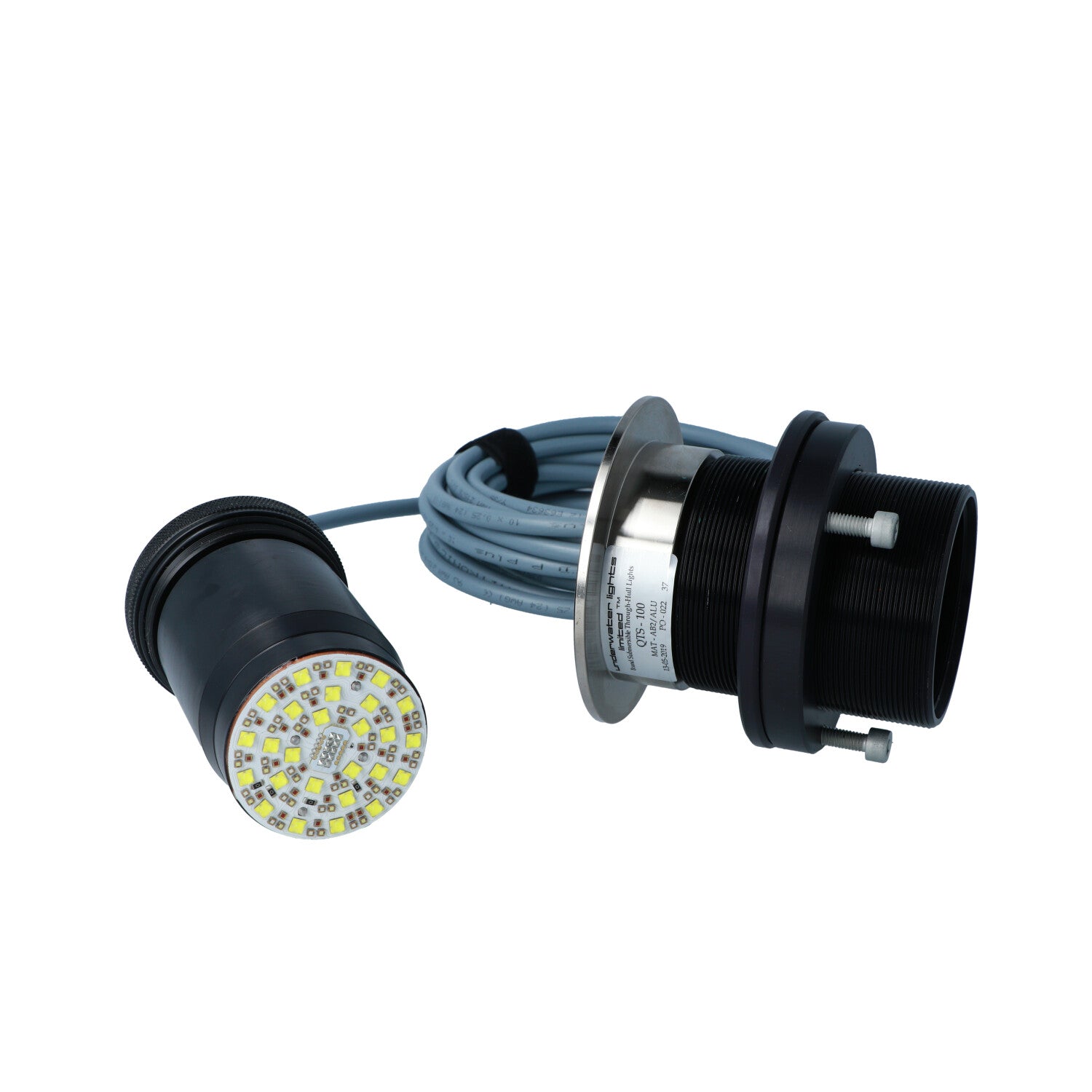 UWL - QTS 100 High Voltage Underwater Light - GRP, Titanium, Flush Mount, 25000Lm — Quality Boat Parts