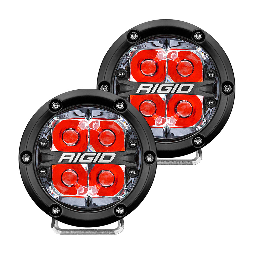 RIGID Industries - 360-Series - Off-Road, Black Housing — Quality Boat Parts
