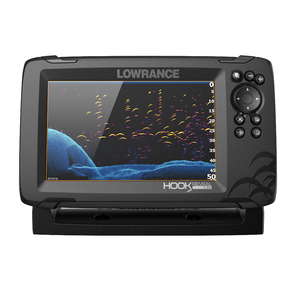 Lowrance - HOOK Reveal 7x Fishfinder with SplitShot Transom Mount Transducer — Quality Boat Parts