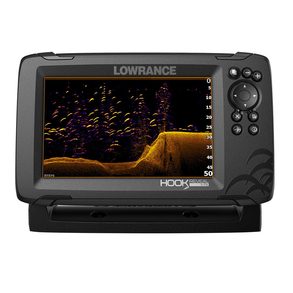 Lowrance - HOOK Reveal 7x Fishfinder with TripleShot Transom Mount Transducer — Quality Boat Parts