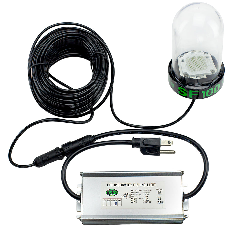 Hydro Glow - SF100B Underwater Dock Light - 100W/120VAC, Blue Anchored To Bottom — Quality Boat Parts