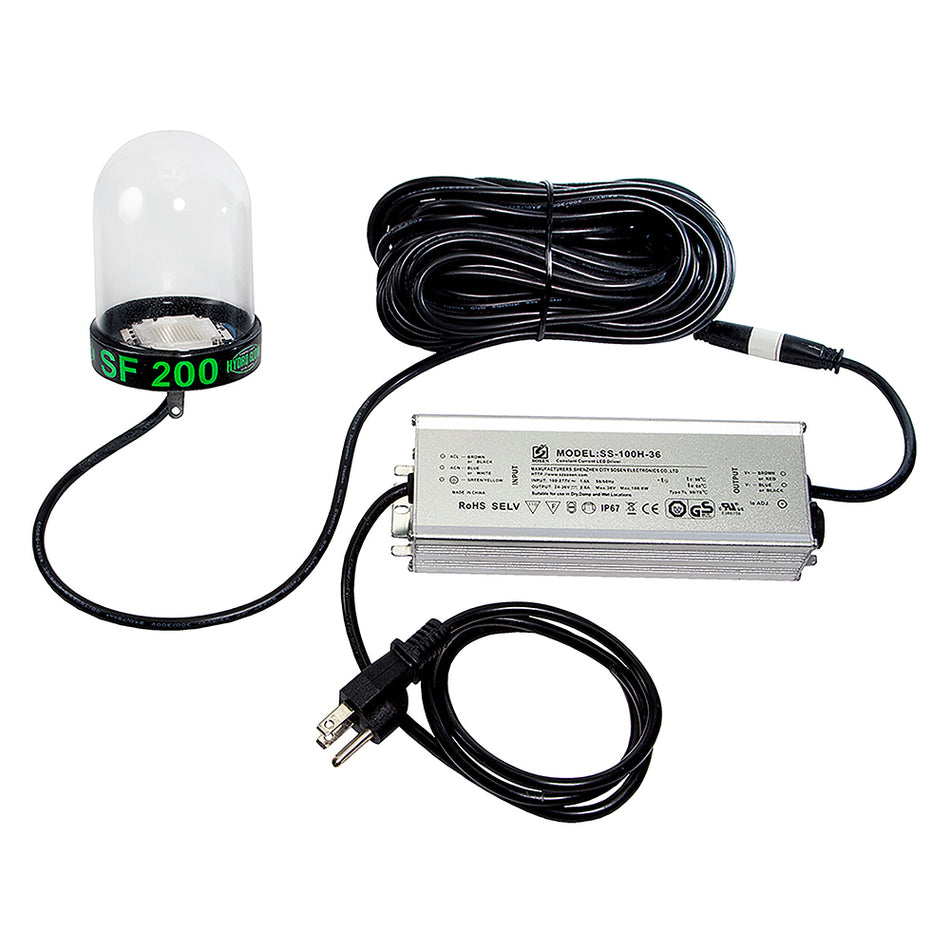 Hydro Glow - LED Underwater Dock Light - 200W, 50' Cord, Blue — Quality Boat Parts