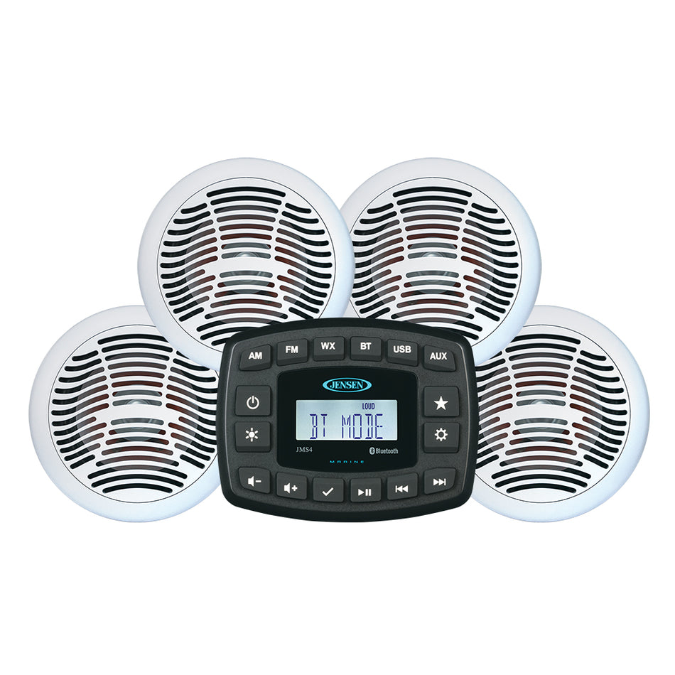 JENSEN - JMS4SPKG Stereo and 6.5" Speaker Package — Quality Boat Parts
