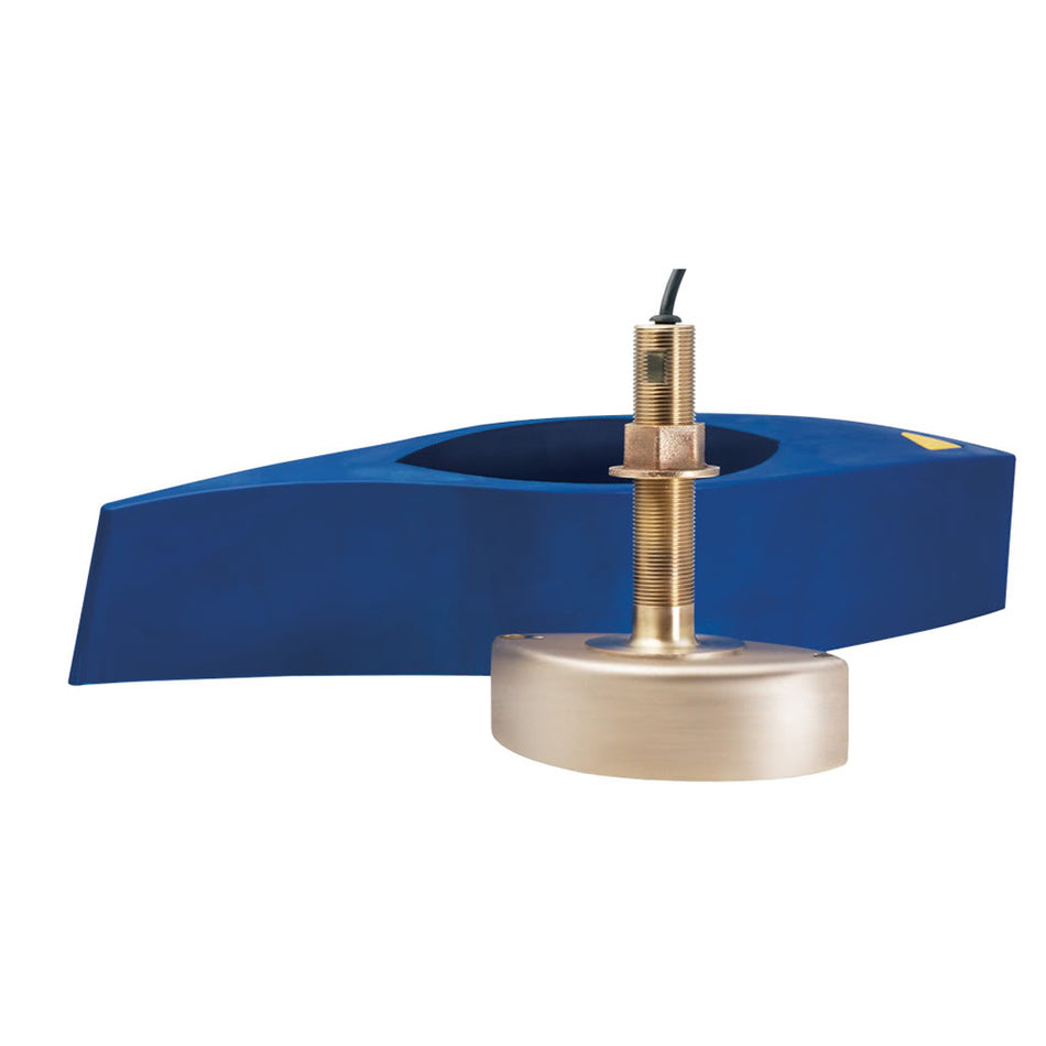 Furuno - B285M Medium-Frequency CHIRP Transducer with Temperature - Bronze Thru-Hull w/High Speed Fairing Block — Quality Boat Parts