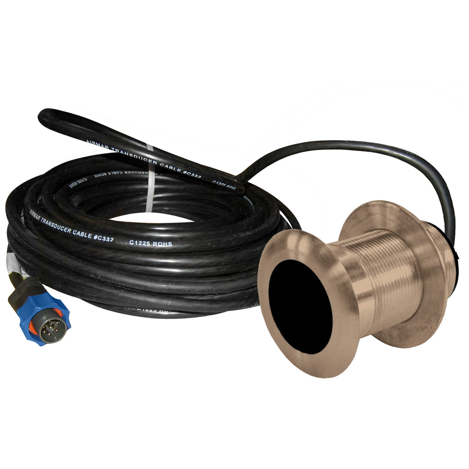 Lowrance - B117 0° 50/200kHz Thru-Hull Depth/Temp with Blue Connector - 600W — Quality Boat Parts
