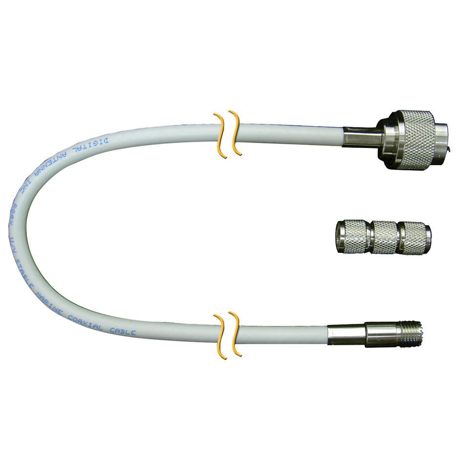 Digital Antenna - RG-8X Cable - With N Male, Mini-UHF Female, 20' — Quality Boat Parts