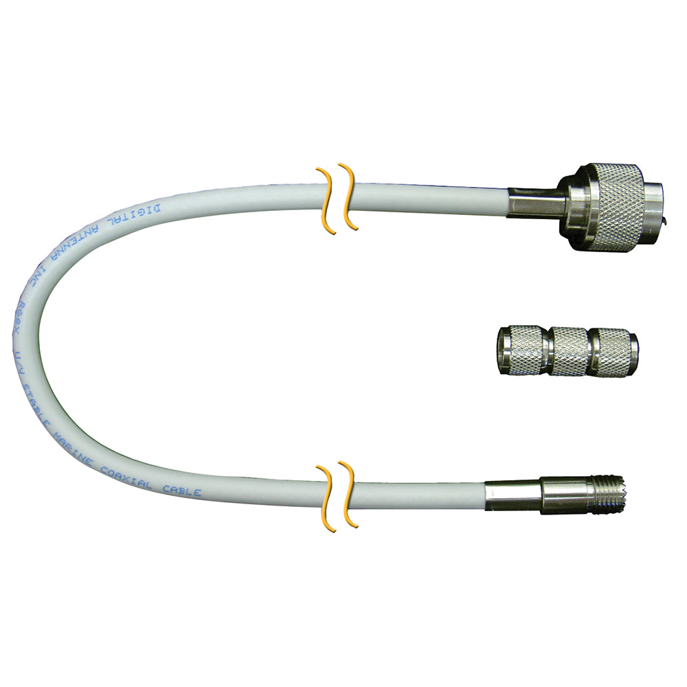 Digital Antenna - RG-8X Cable with N Male, Mini-UHF Female — Quality Boat Parts