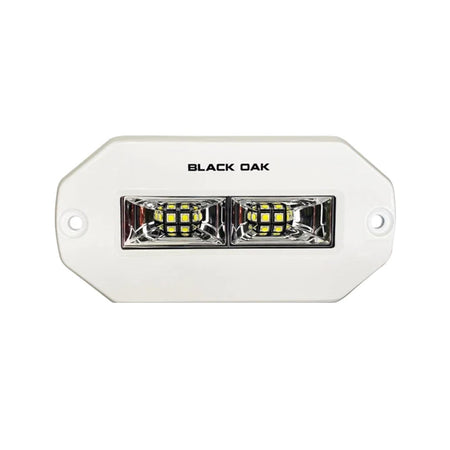 Black Oak - Pro Series Flush Mount Spreader Light - 4", 40W, White Housing — Quality Boat Parts